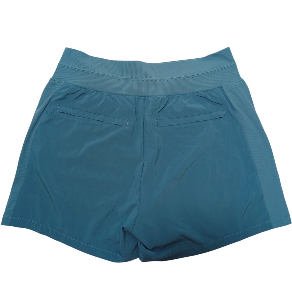 Athleta 4 Brooklyn short borealis green lightweight comfort casual elastic waist - Picture 2 of 3